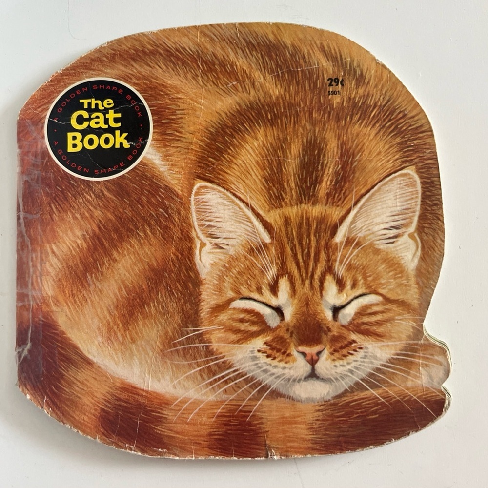 RARE The Cat Book 1964 Lux Promo - Vintage Golden Shape Book By Jan Pfloog - Picture 1 of 8